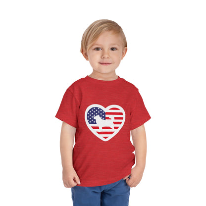 Malamute Flag Toddler Unisex Short Sleeve Crewneck Tee