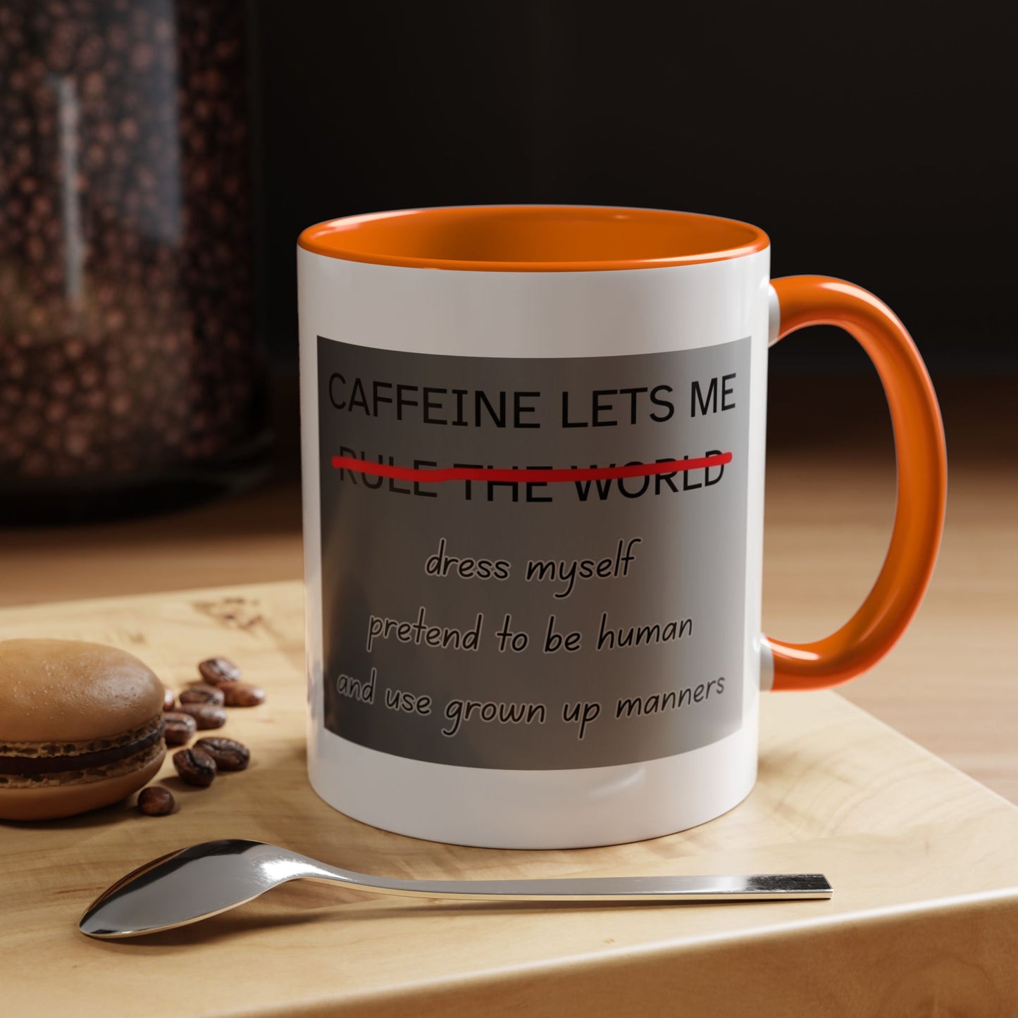 Caffeine Lets Me 2-Tone Coffee Mug