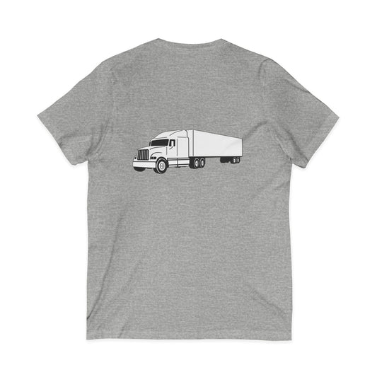 Semi Truck Unisex Short Sleeve V-Neck Tee