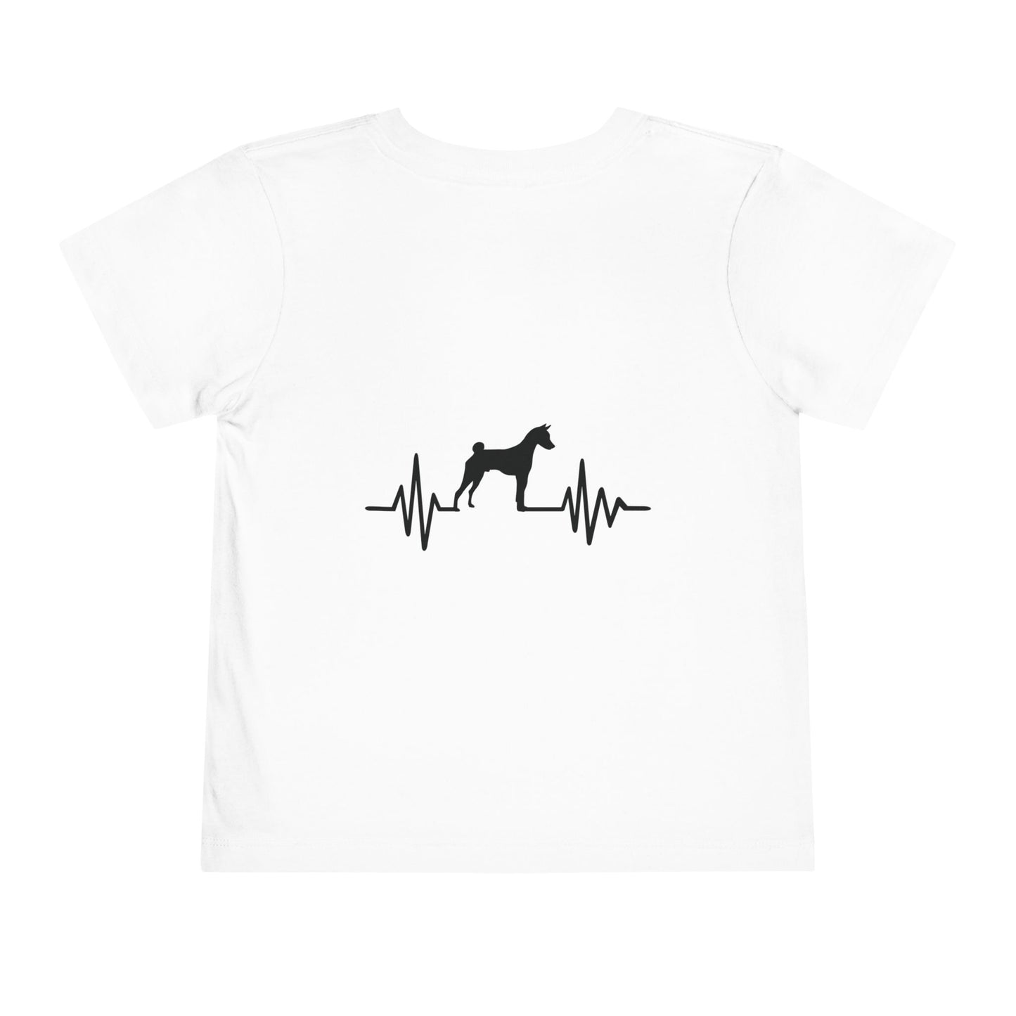 My Heart Beats For Basenjis Toddler Unisex Short Sleeve Crewneck Tee