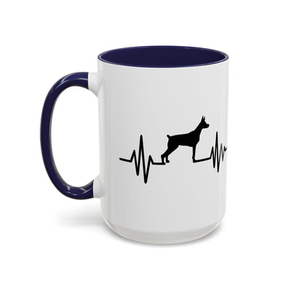 My Heart Beats For Dobermans 2-Tone Coffee Mug