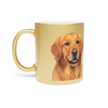 Golden Head Metallic Coffee Mug
