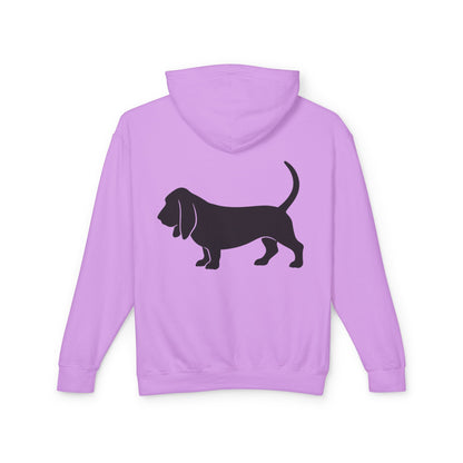 Basset Hound Silhouette Unisex Lightweight Hoodie
