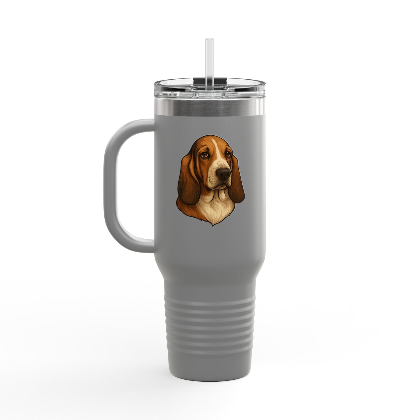 Basset Head Insulated Travel Mug