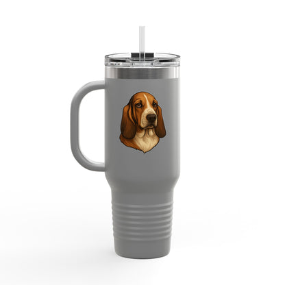 Basset Head Insulated Travel Mug