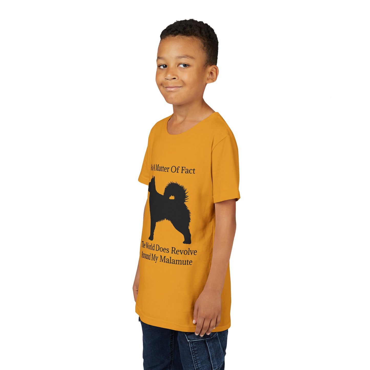 Matter Of Fact Malamute Youth Unisex Short Sleeve Crewneck Tee
