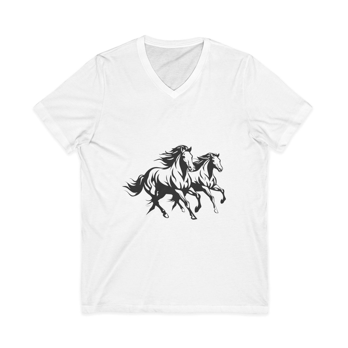Horsin' Around Unisex Short Sleeve V-Neck Tee
