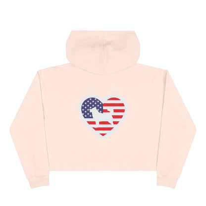 Malamute Flag Women's Crop Hoodie