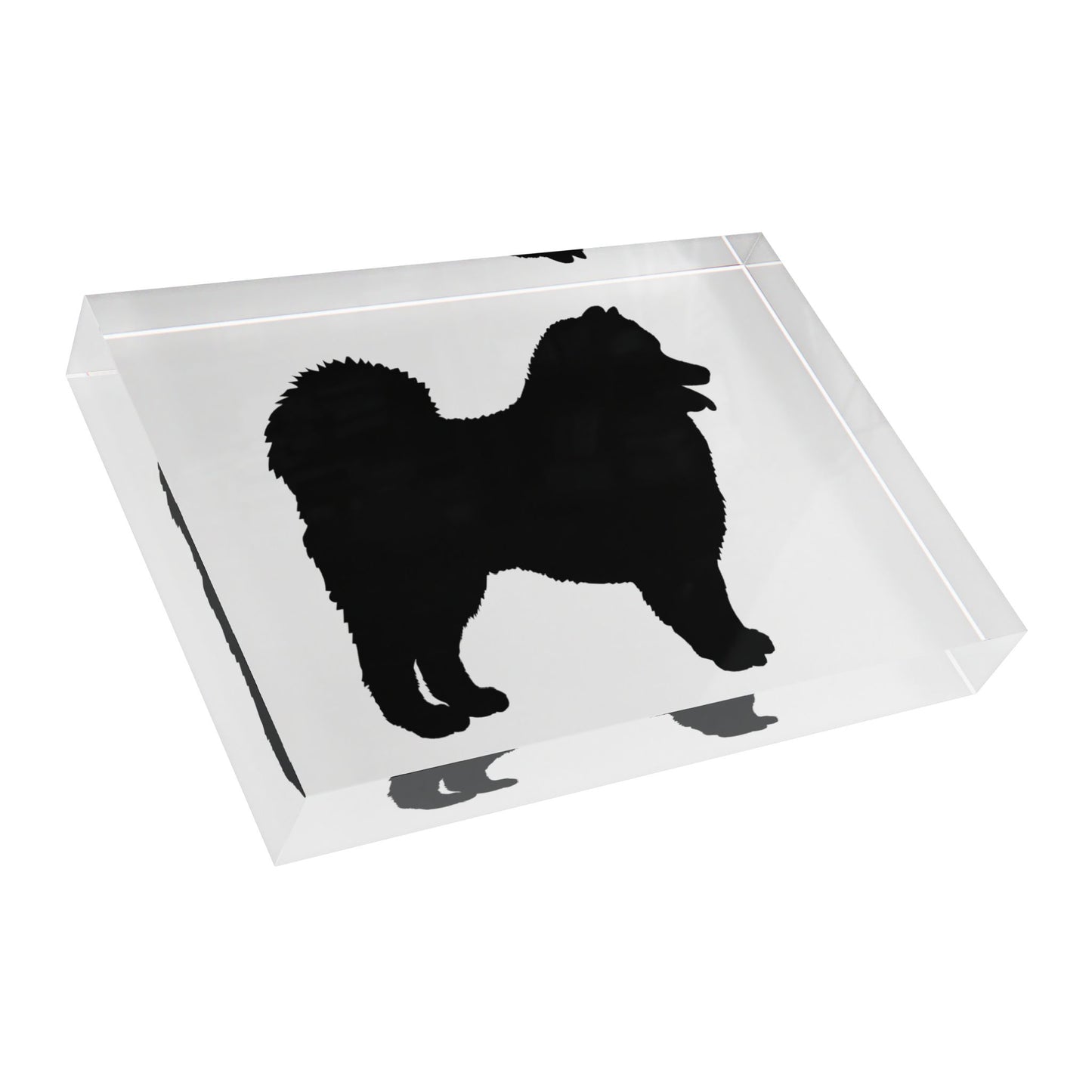 Samoyed Silhouette Acrylic Photo Block