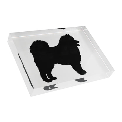 Samoyed Silhouette Acrylic Photo Block