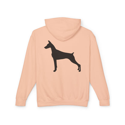 Doberman Silhouette Unisex Lightweight Hoodie