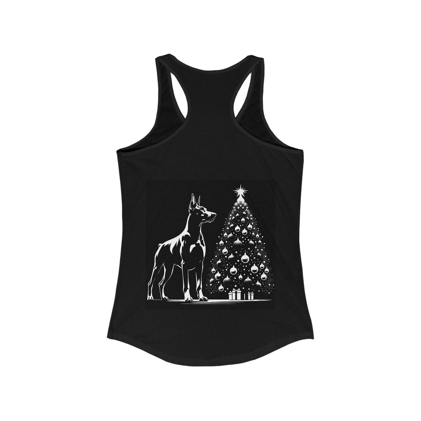 Doberman Christmas Tree Women's Racerback Tank