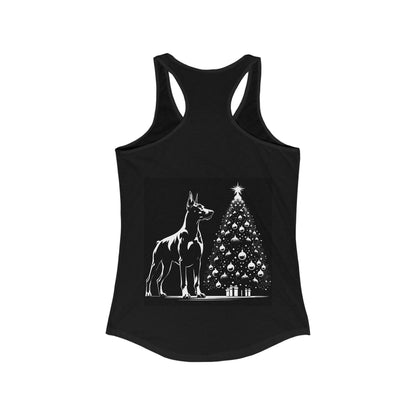 Doberman Christmas Tree Women's Racerback Tank