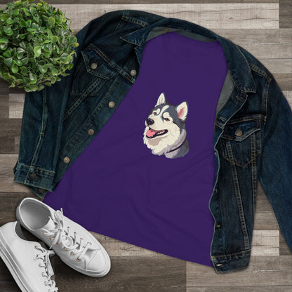 Malamute Head Women's Short Sleeve Crewneck Tee