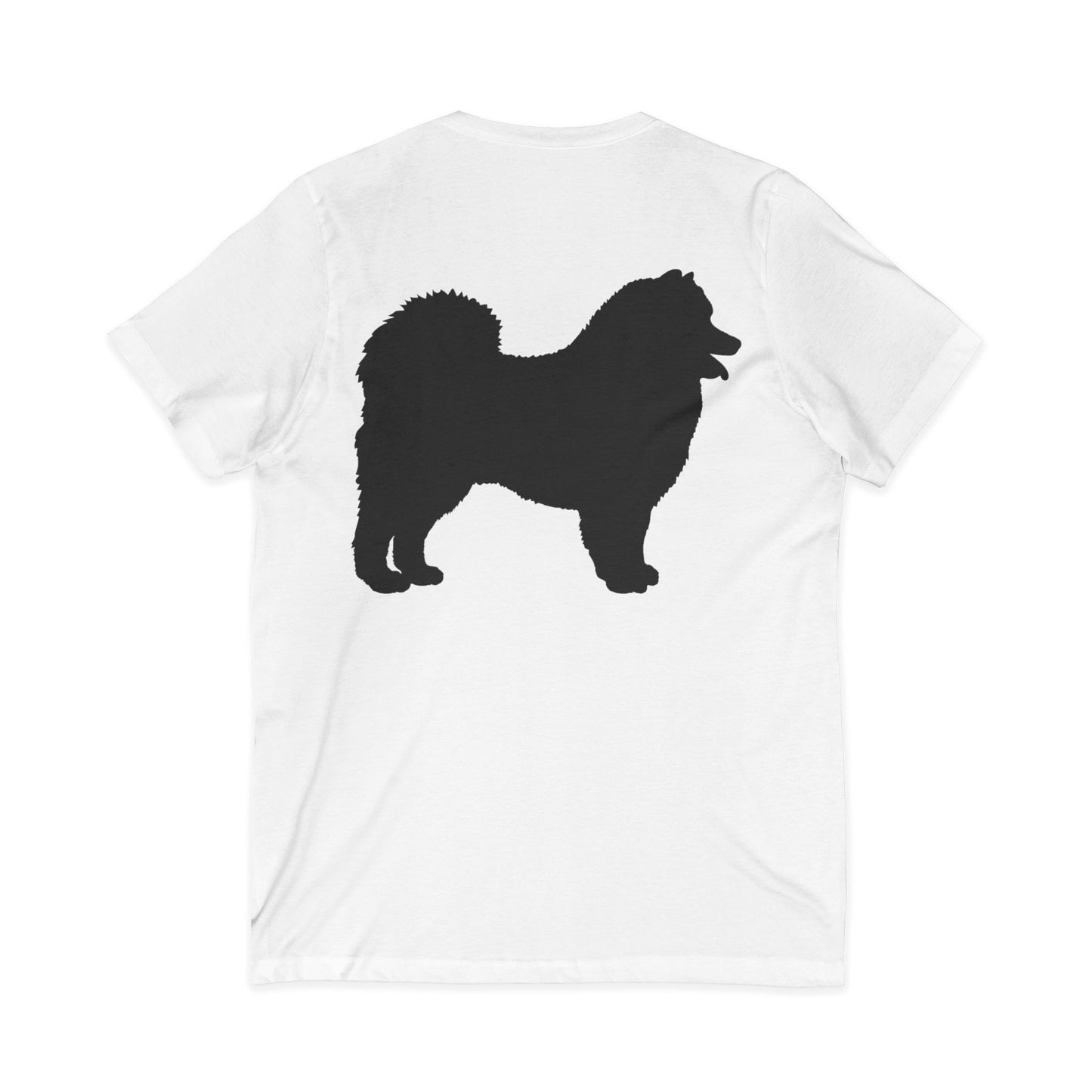 Samoyed Silhouette Unisex Short Sleeve V-Neck Tee