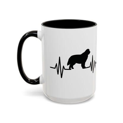 My Heart Beats For Newfies 2-Tone Coffee Mug