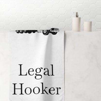 Legal H**ker Heavy Tow Truck Mink-Cotton  Beach Towel