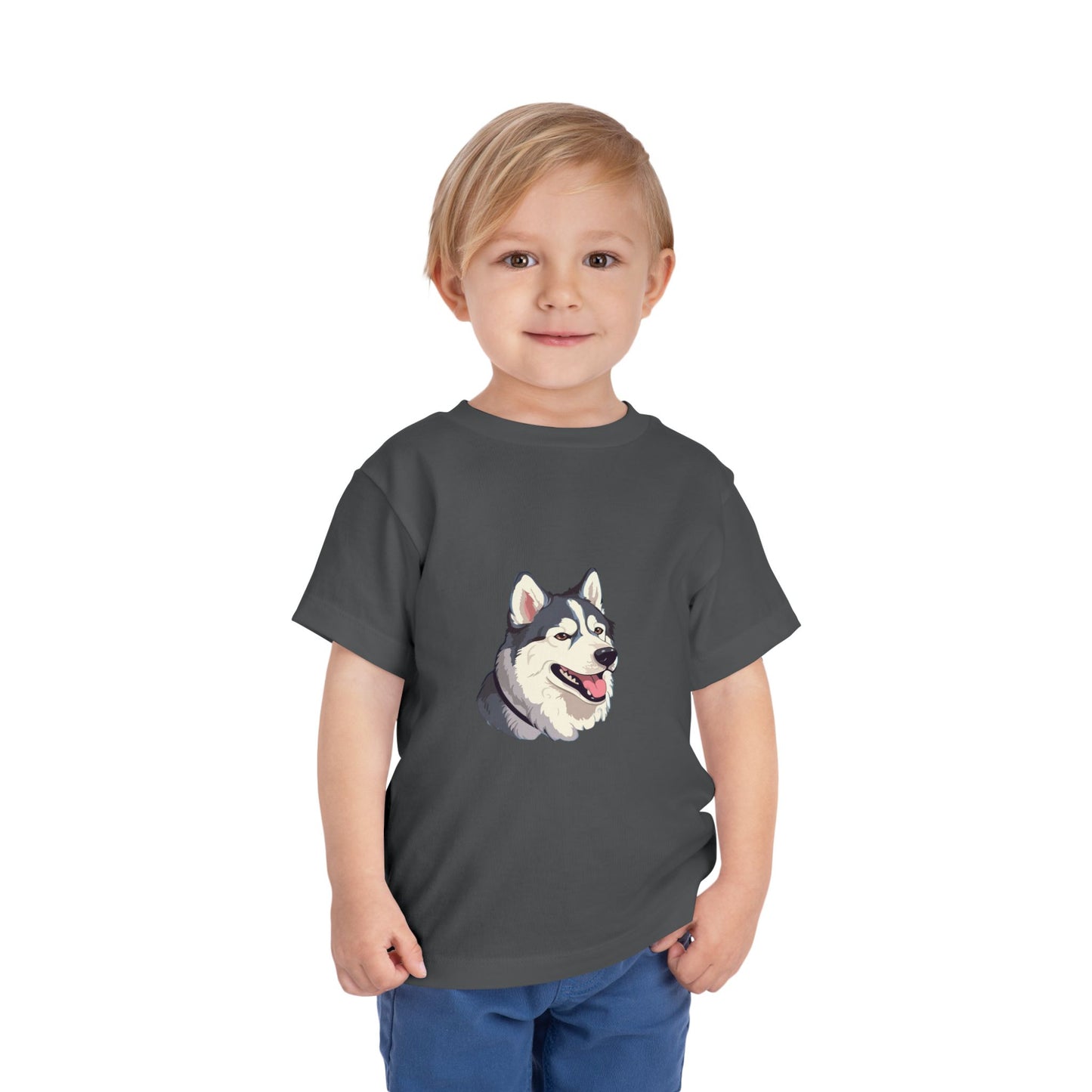 Malamute Head Toddler Unisex Short Sleeve Crewneck Tee