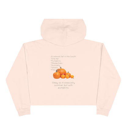 Fall In The South Women's Crop Hoodie