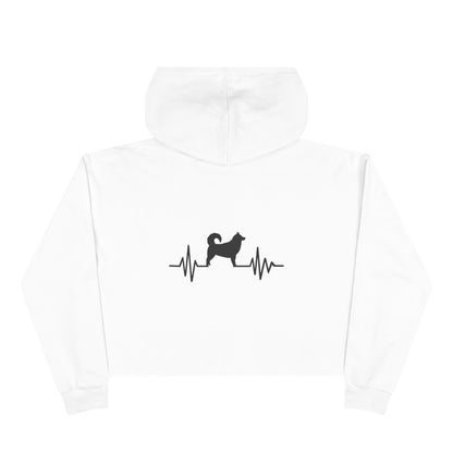 My Heart Beats For Malamutes Women's Crop Hoodie