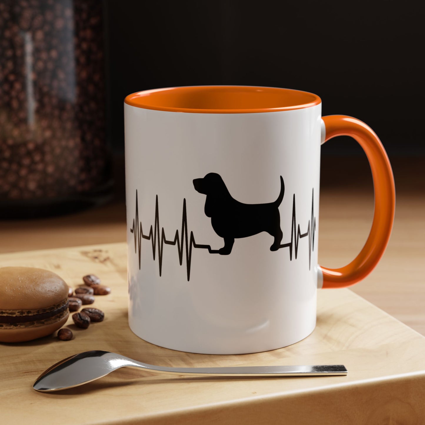 My Heart Beats For Bassets 2-Tone Coffee Mug