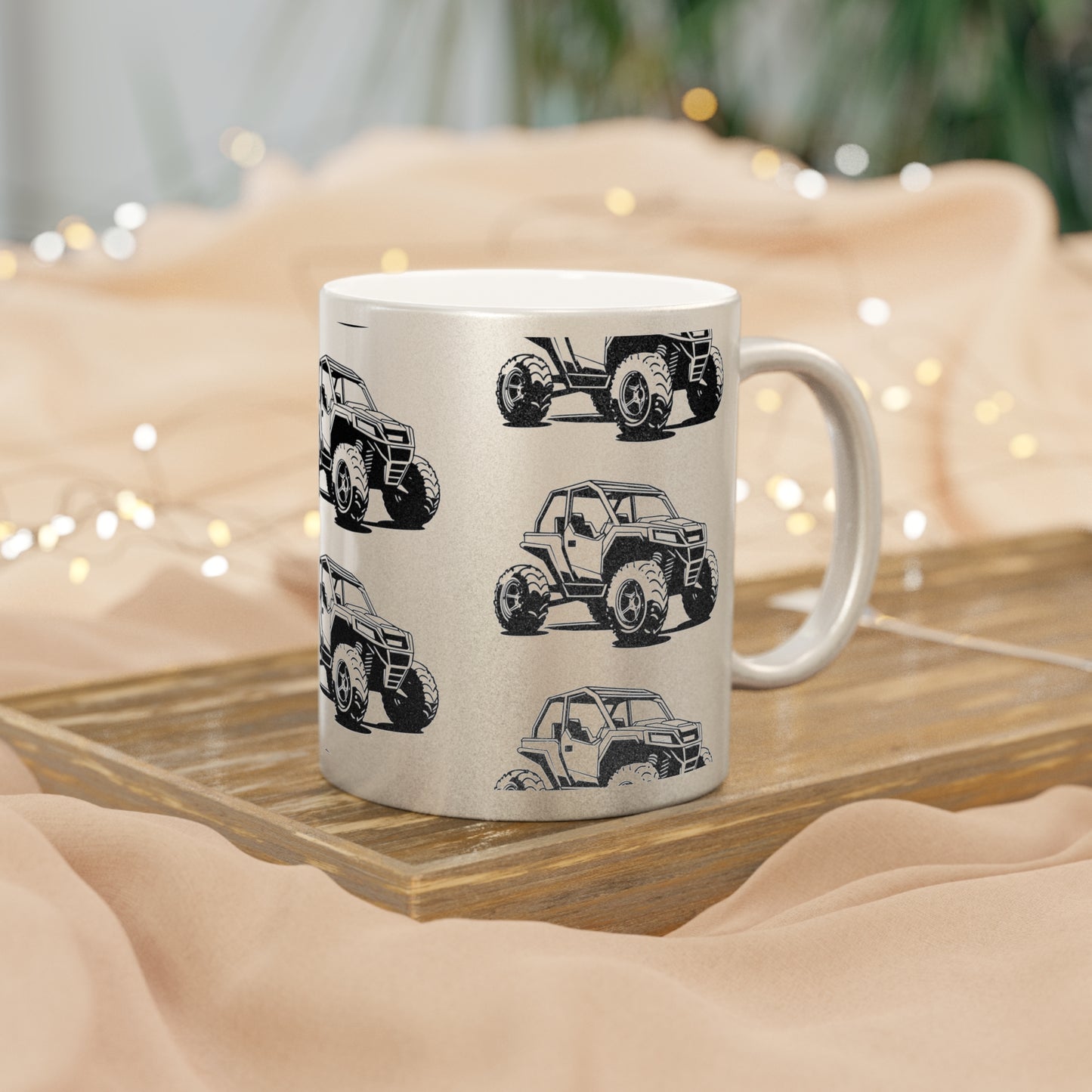 Off The Beaten Path Side By Side Metallic Coffee Mug