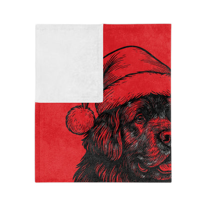 Santa Paws Newfie Velveteen Microfiber Blanket