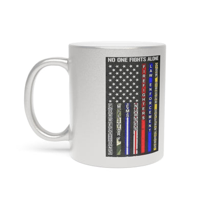 No One Fights Alone Metallic Coffee Mug