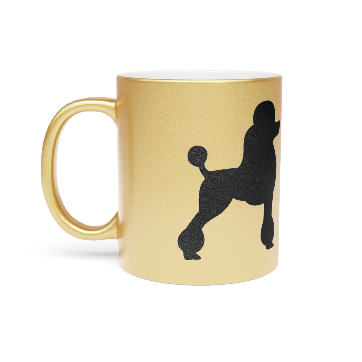 Poodle Silhouette Metallic Coffee Mug