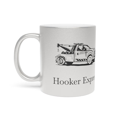 H**ker Express Wheel Lift Tow Truck Metallic Coffee Mug