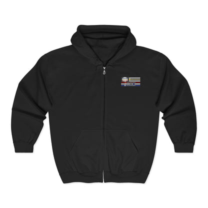 Slow Down Move Over Flag Unisex Full Zip Hoodie