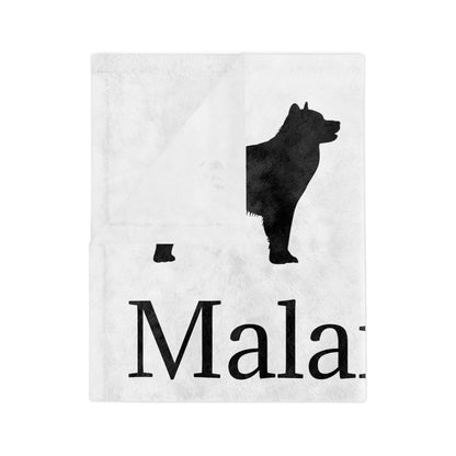 Malamute Mayhem Velveteen Microfiber Blanket