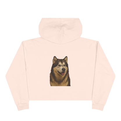 Malamute Head Women's Crop Hoodie