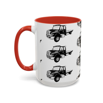 Flatbed Tow Truck 2-Tone Coffee Mug