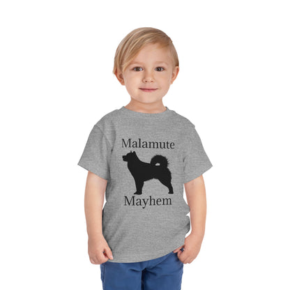 Malamute Mayhem Toddler Unisex Short Sleeve Crewneck Tee