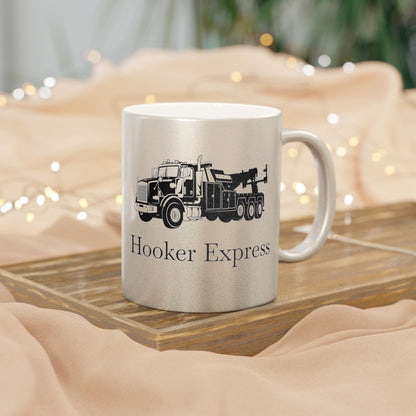 H**ker Express Heavy Tow Truck Metallic Coffee Mug