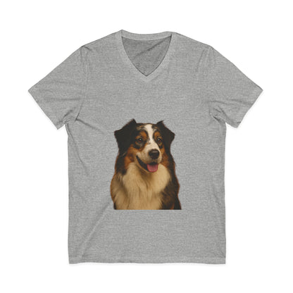 Aussie Head Unisex Short Sleeve V-Neck Tee