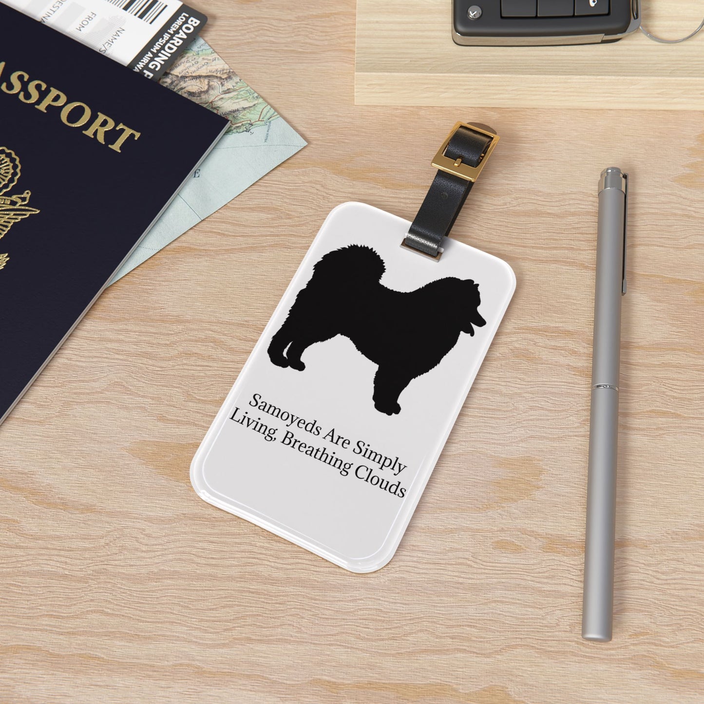 Clouds Leather Strap Luggage Tag