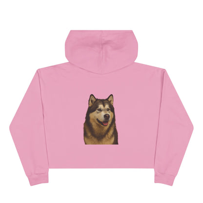 Malamute Head Women's Crop Hoodie