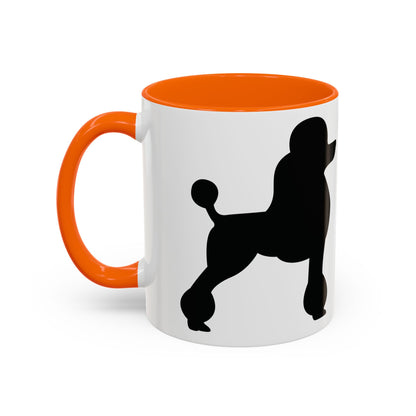 Poodle Silhouette 2-Tone Coffee Mug