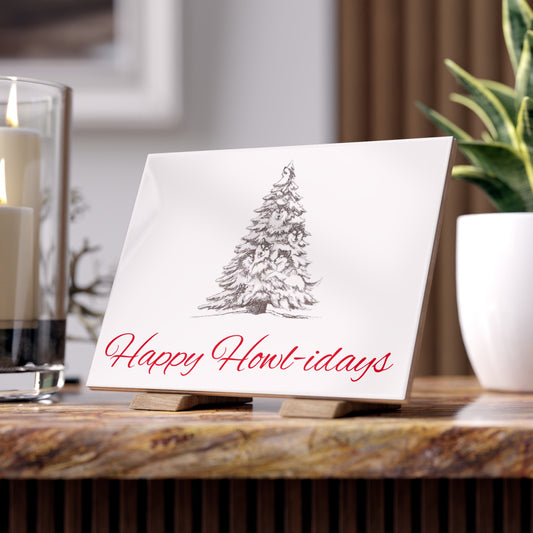 Happy Howl-idays Ceramic Photo Tile