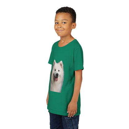 Samoyed Head Youth Unisex Short Sleeve Crewneck Tee