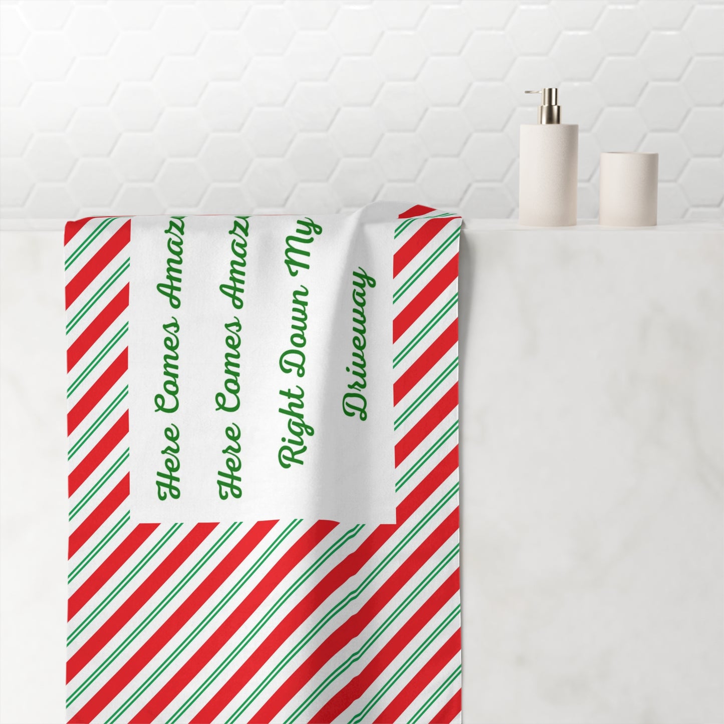 Here Comes Amazon Mink-Cotton  Beach Towel