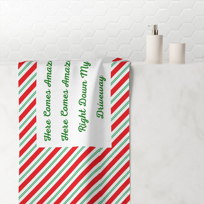 Here Comes Amazon Mink-Cotton  Beach Towel