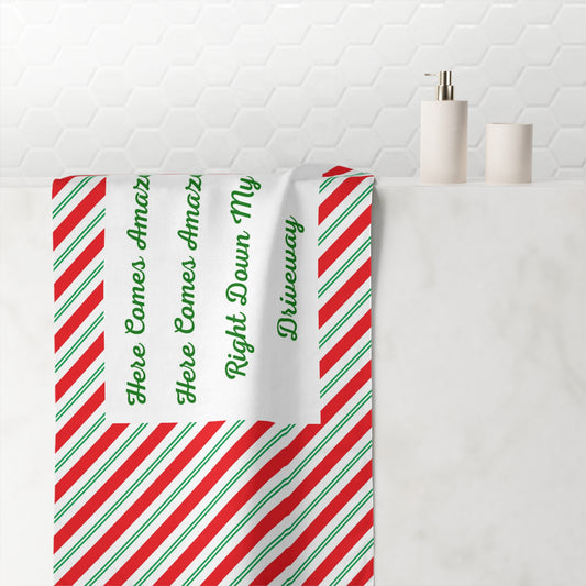 Here Comes Amazon Mink-Cotton  Beach Towel