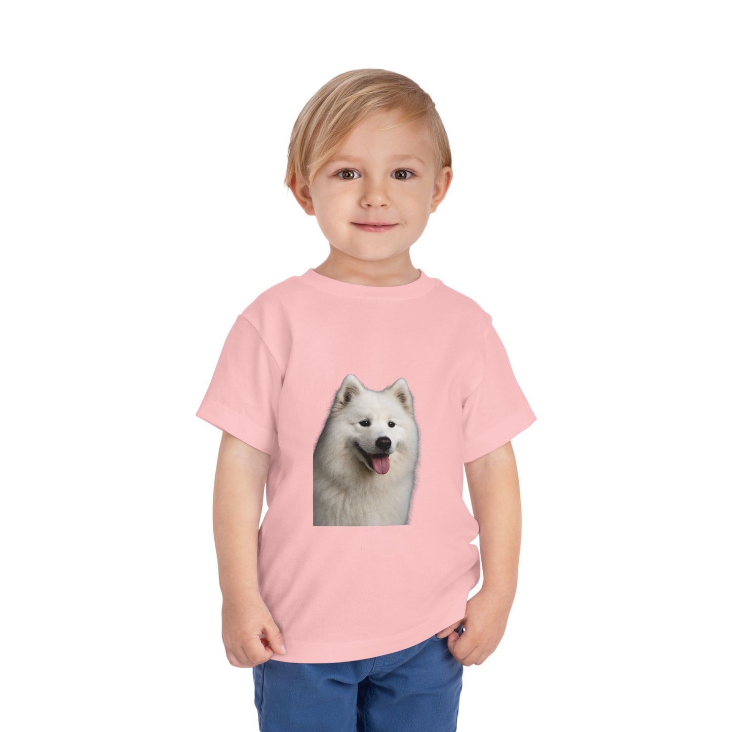 Samoyed Head Toddler Unisex Short Sleeve Crewneck Tee