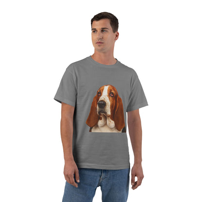Basset Head Men's Short-Sleeve Crewneck Tee