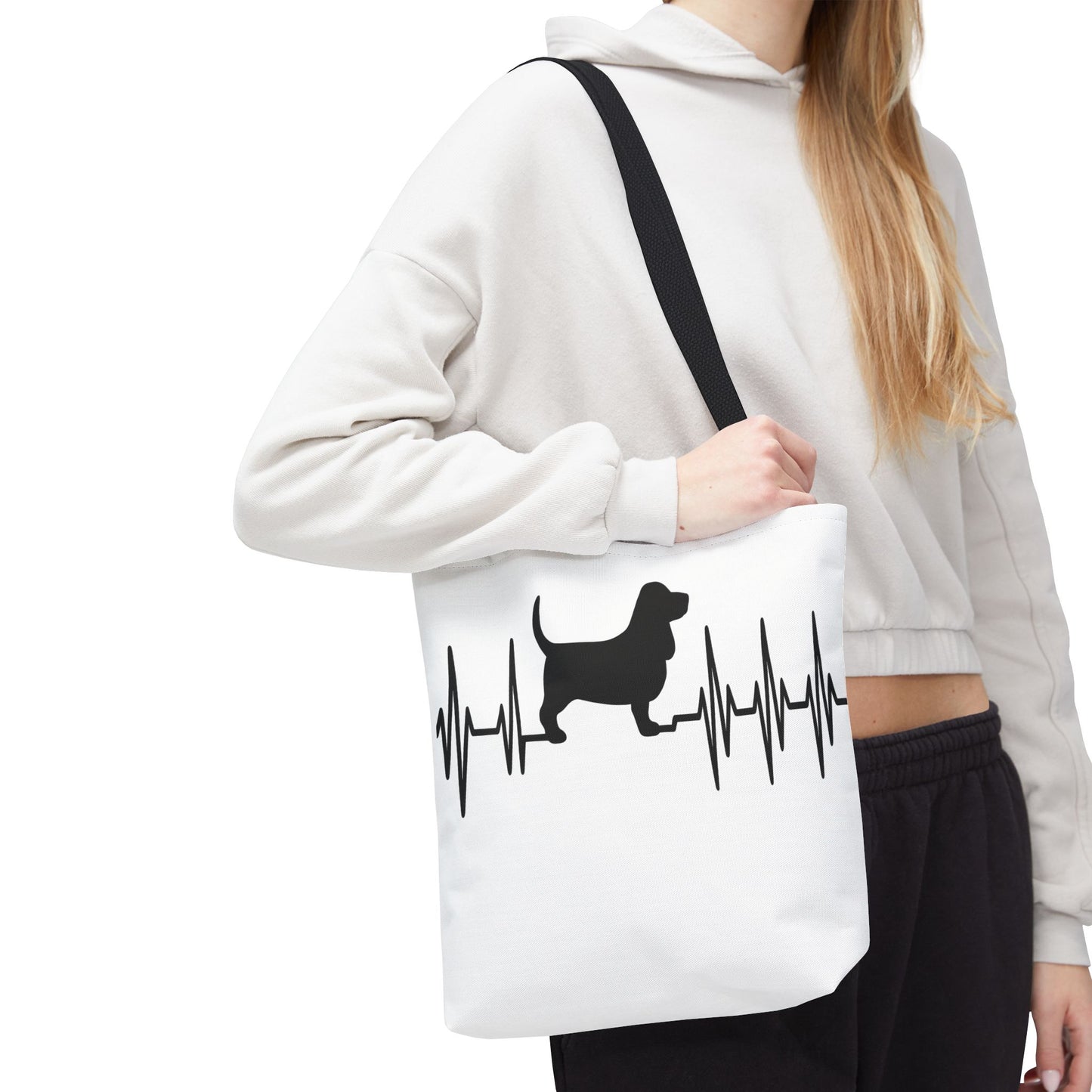 My Heart Beats For Basset Hounds Tote Bag