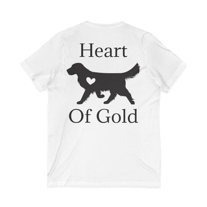 Heart Of Gold Unisex Short Sleeve V-Neck Tee
