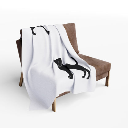 Bloodhound Silhouette Arctic Fleece Blanket